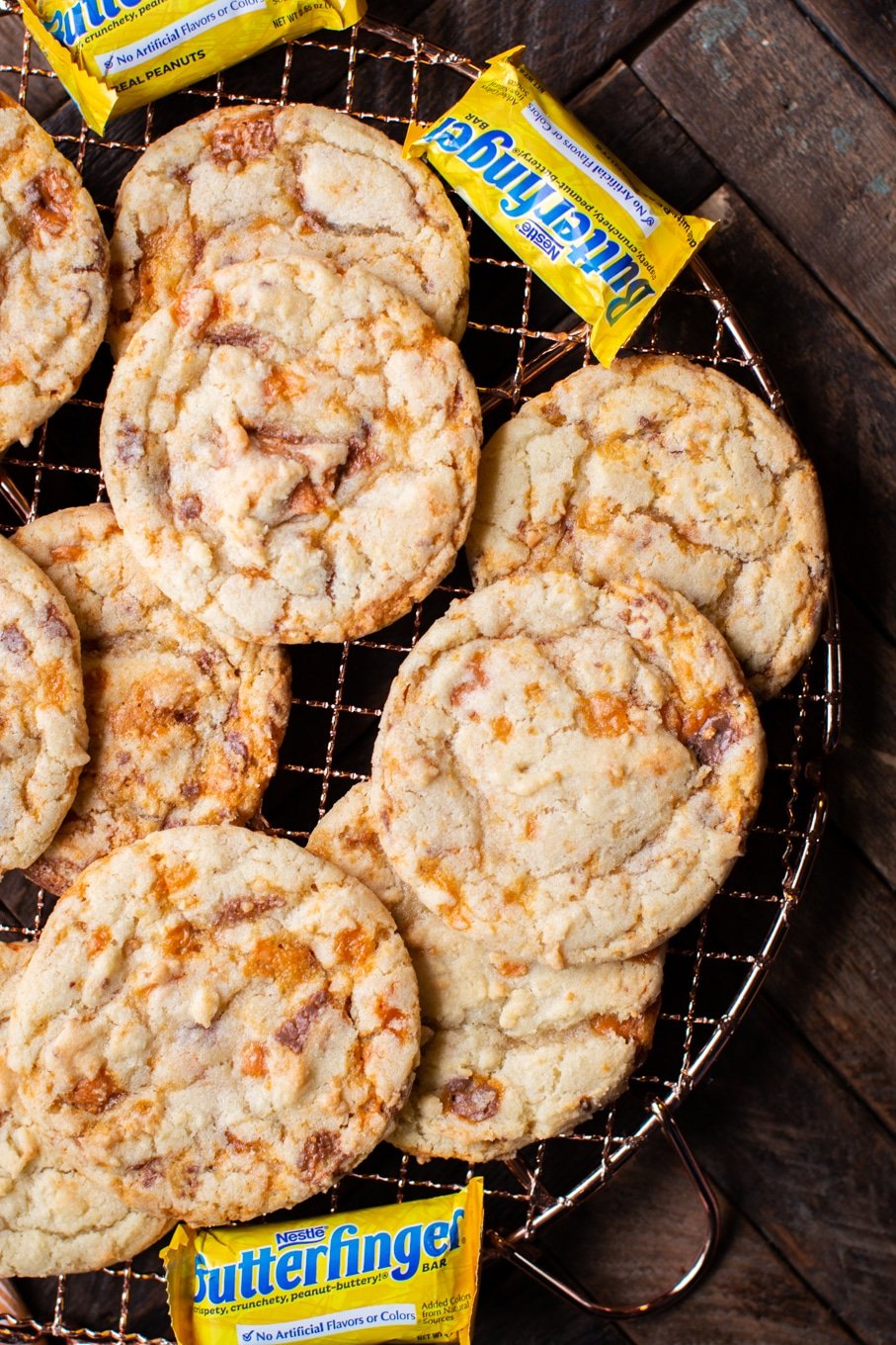 stack of butterfinger cookies