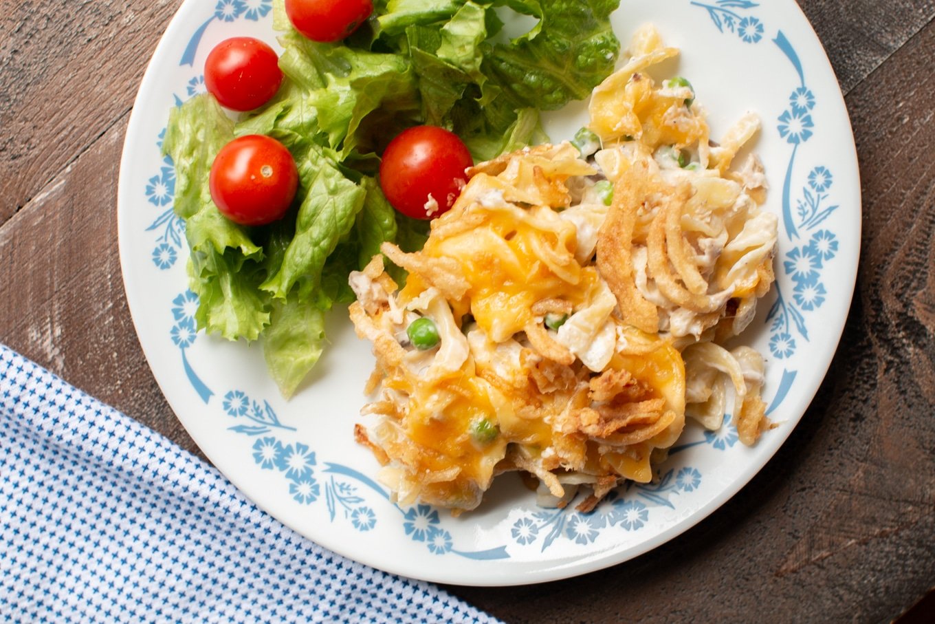 tuna casserole on plate