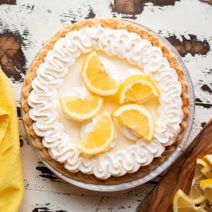 lemon pie with whipped cream