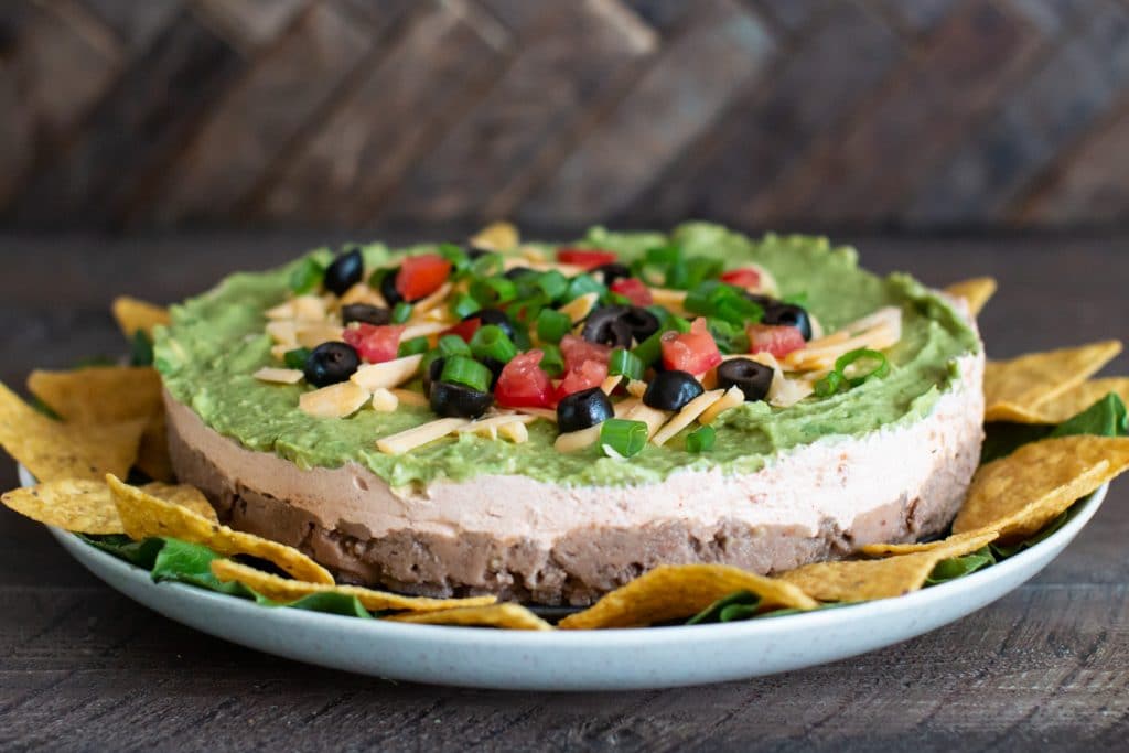 bean dip in round shape