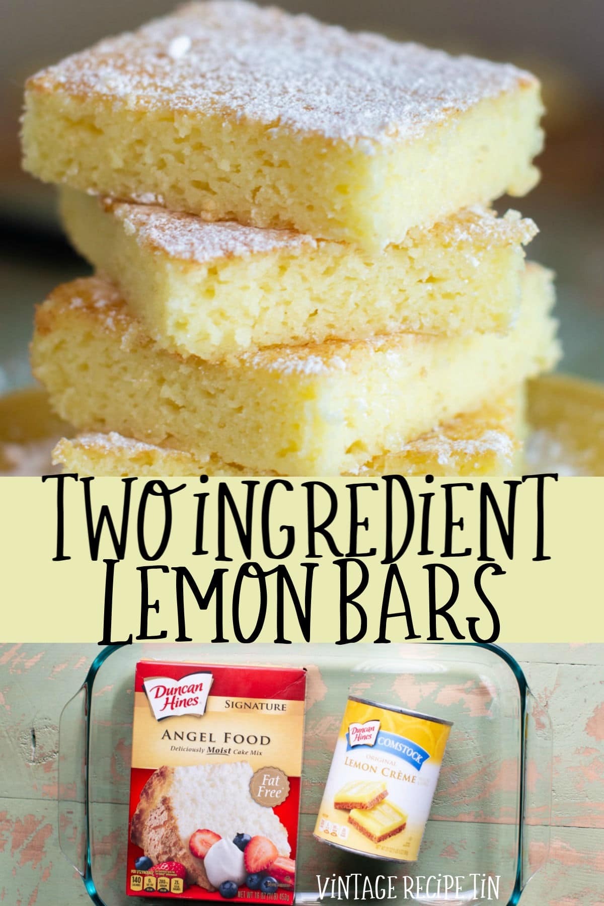 2 Ingredient Lemon Bars - Retro Potluck