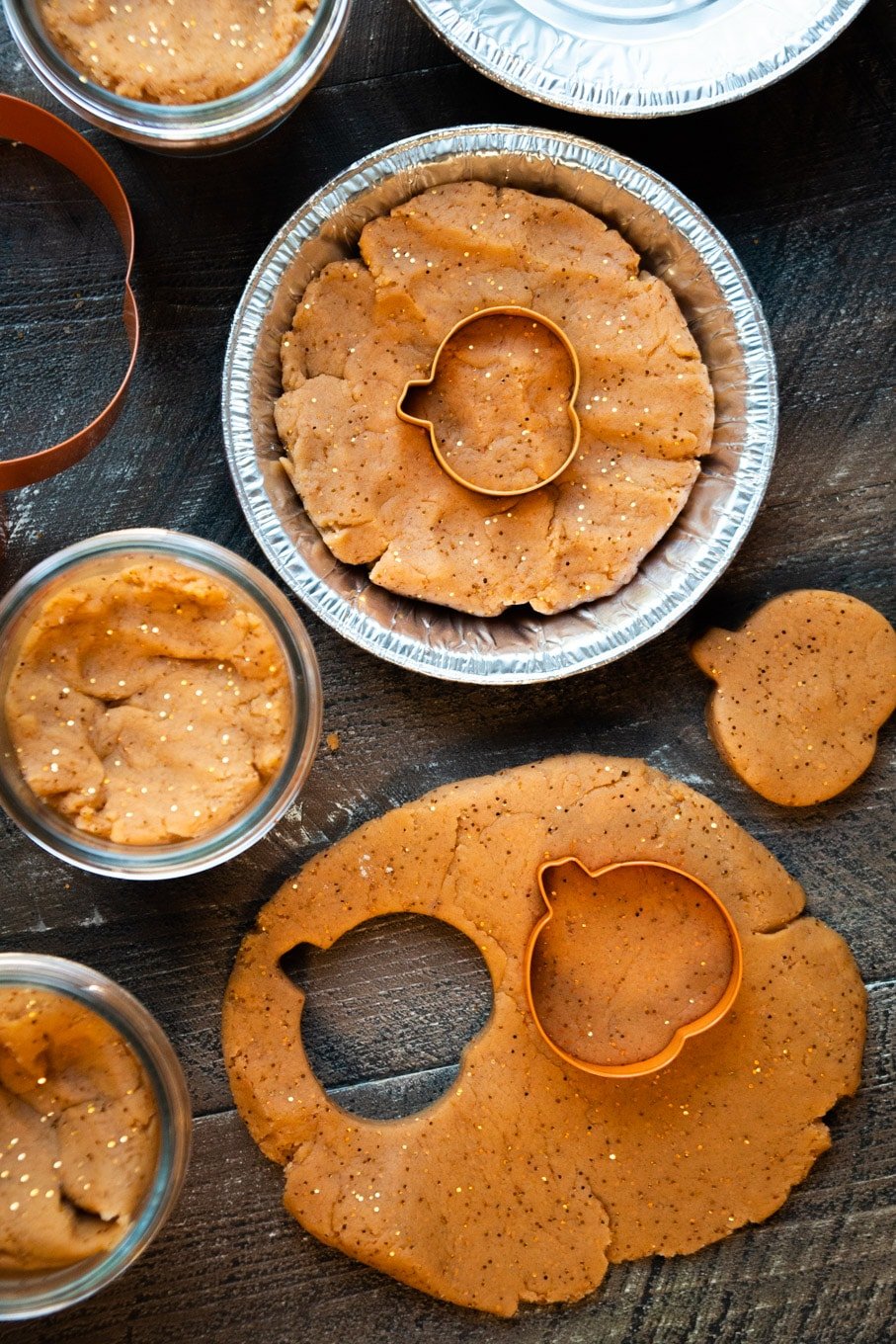 pumpkin dough with pumpkin cookie cutters