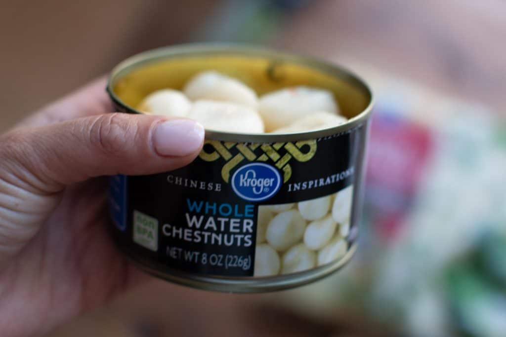 can of water chestnuts.