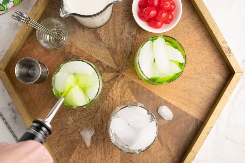 midori being pour over ice