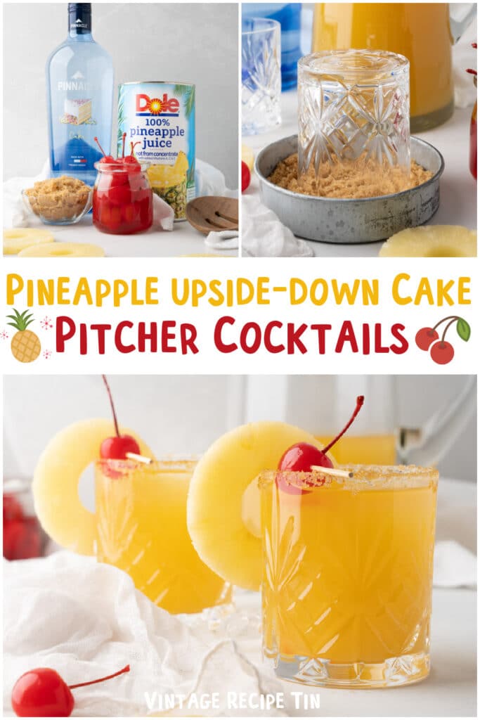 collage of pineapple drink images with text overlay for pinterest