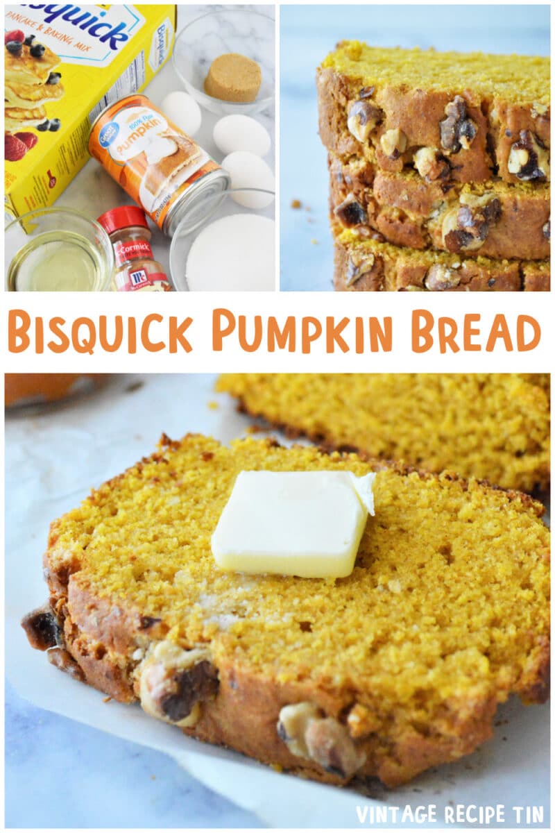 collage of pumpkin bread images with text overlay for pinterest