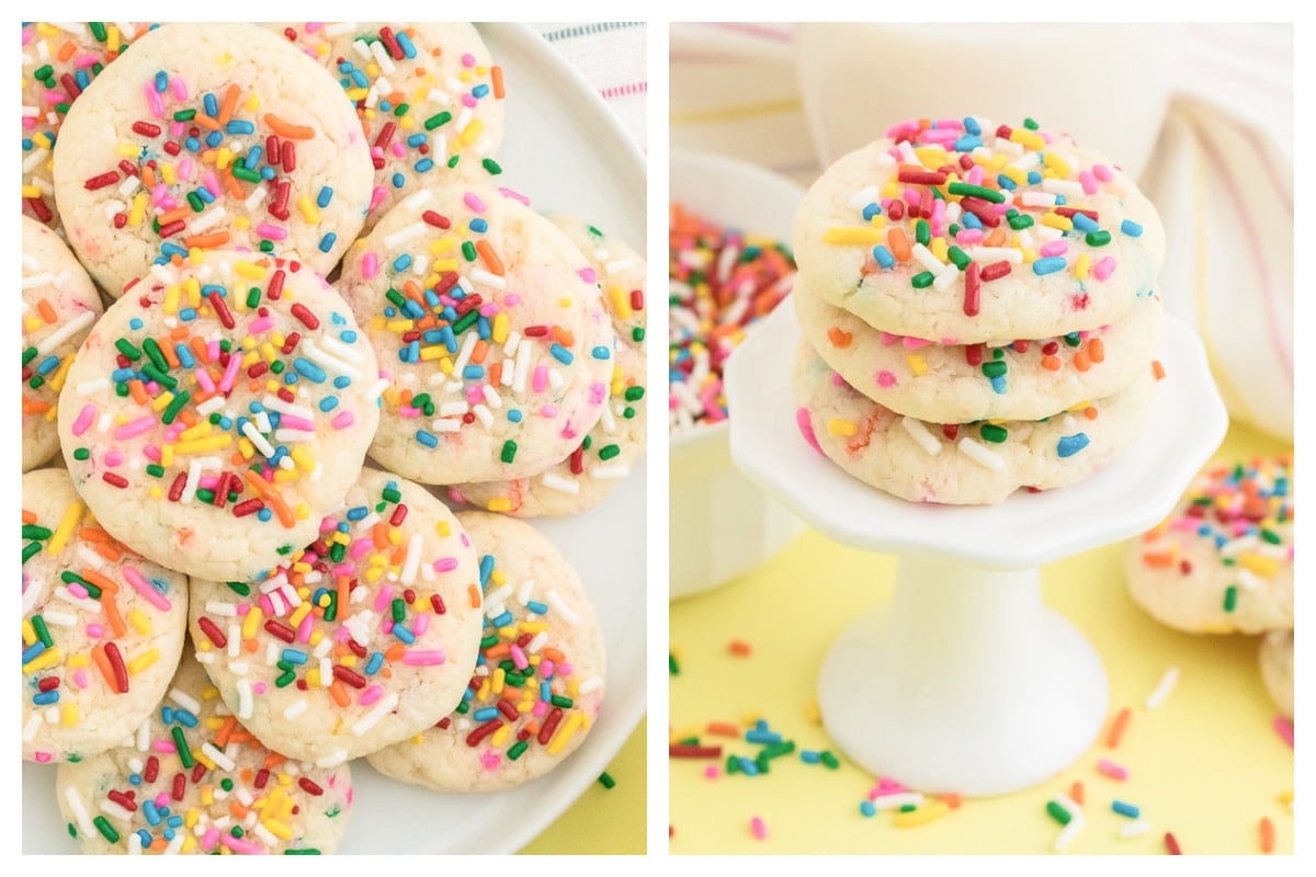 Funfetti Cake Mix Cookies - Retro Potluck