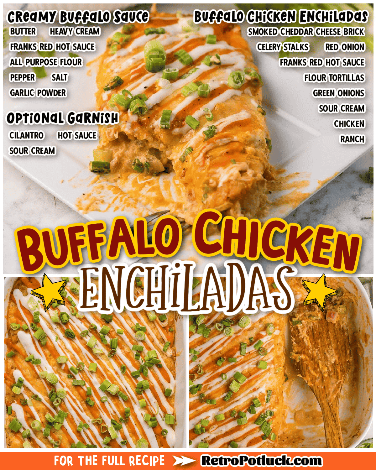 Buffalo Chicken Enchiladas Retro Potluck 9941