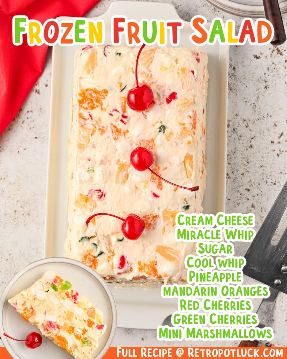 images of fruit salad with text overlay for pinterest.